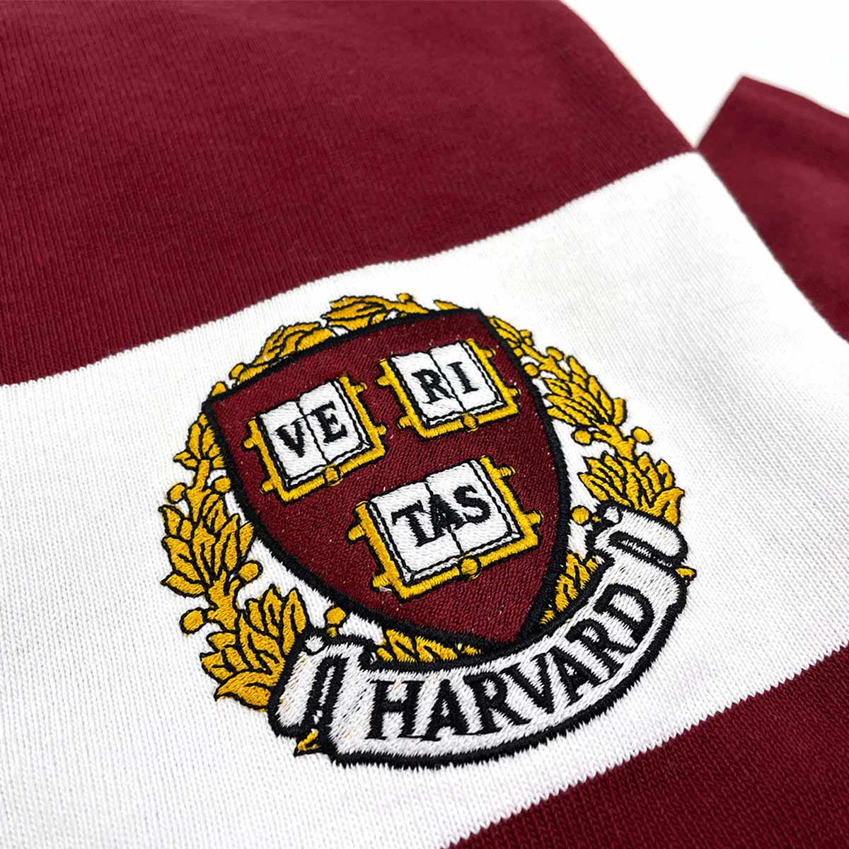 Harvard Barbarian Authentic Striped Rugby Shirt - Image 3