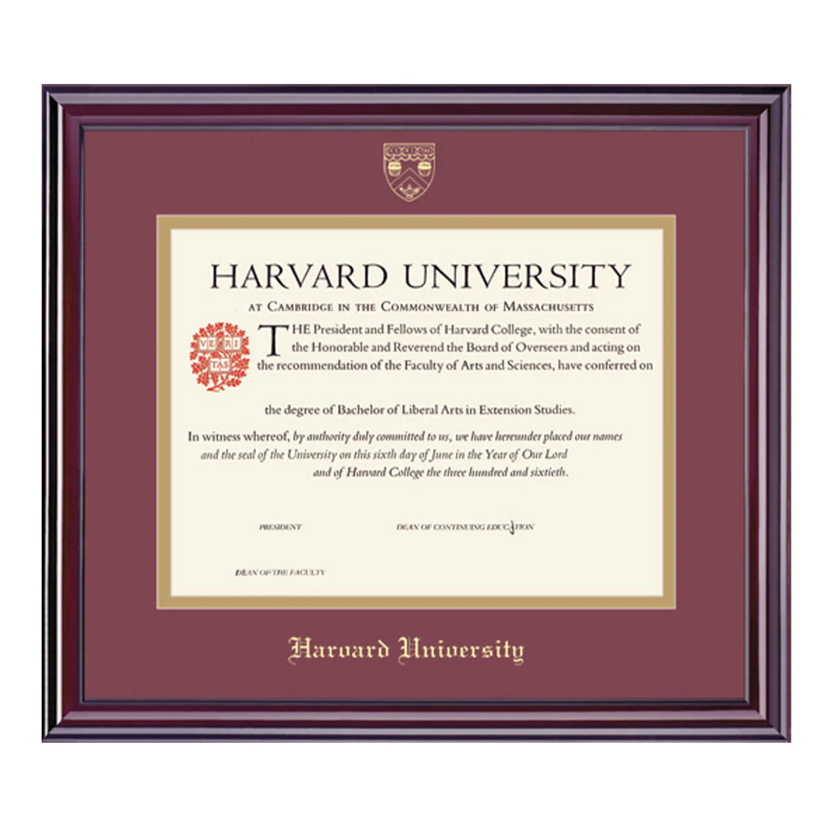 Harvard Extension School Horizontal Certificate Frame - Image 4