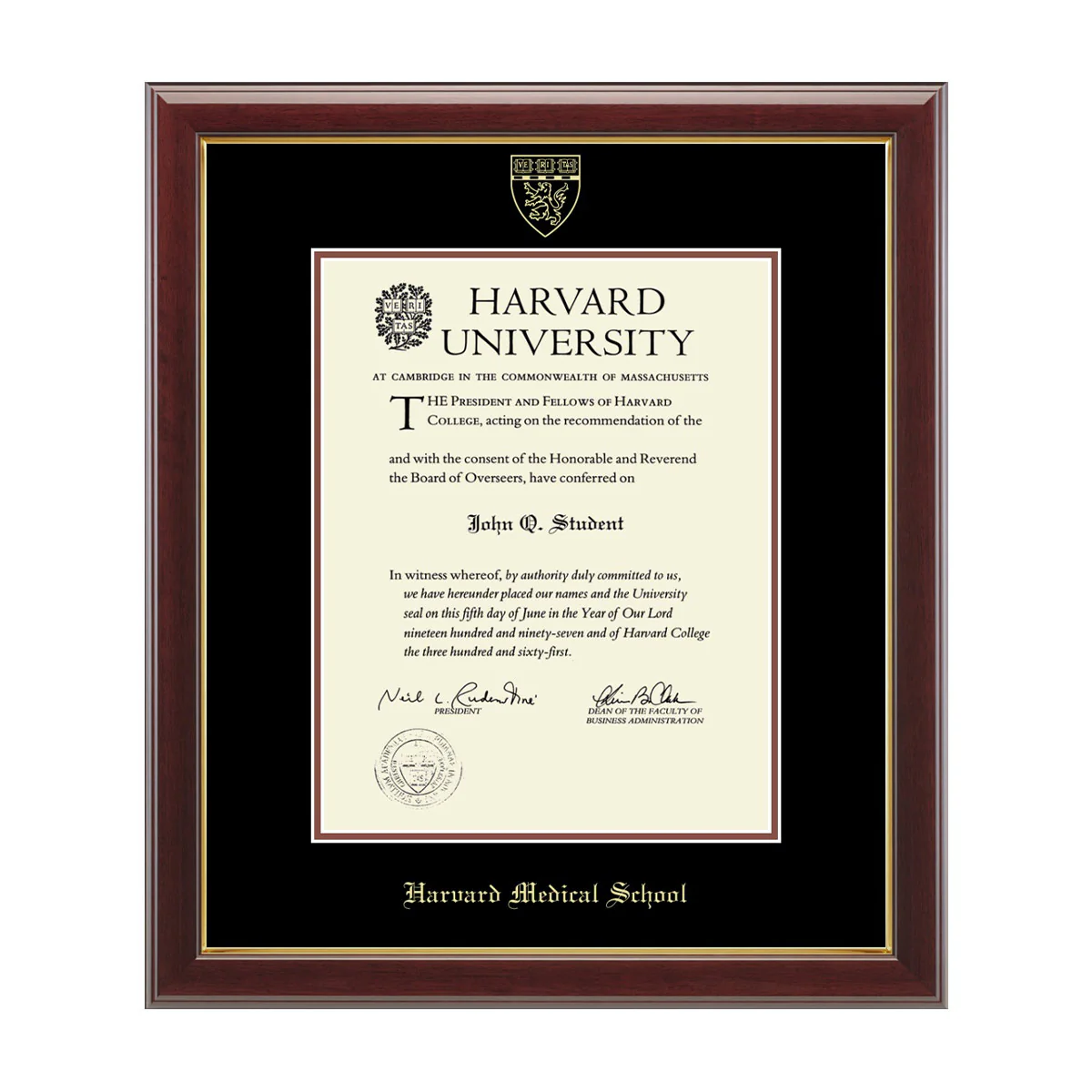 Harvard Gold Embossed Diploma Frame in Gallery or Regency Gold - Image 11