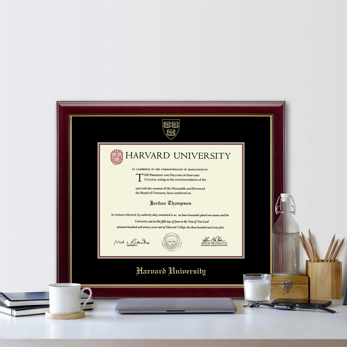 Harvard Gold Embossed Diploma Frame in Gallery or Regency Gold - Image 12