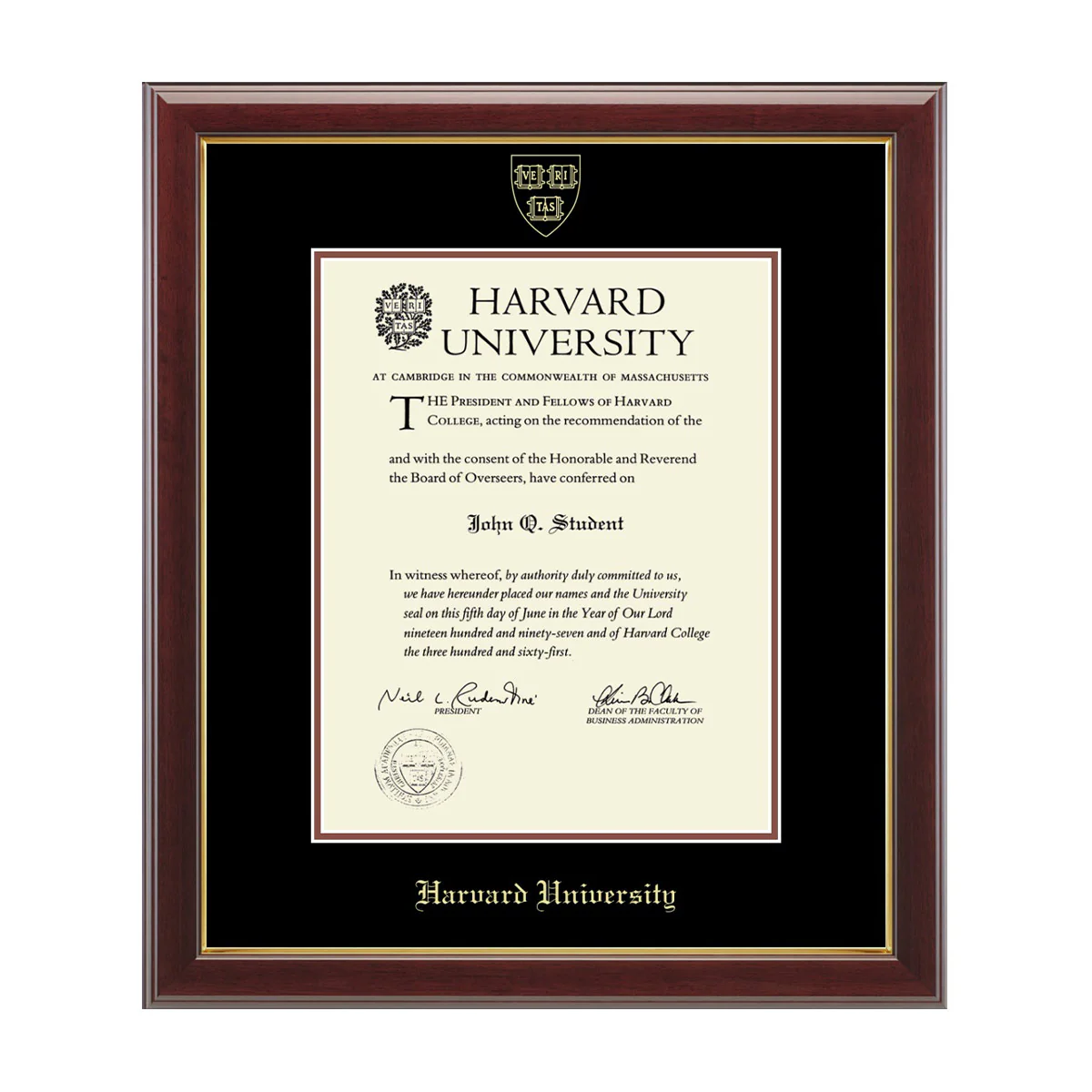 Harvard Gold Embossed Diploma Frame in Gallery or Regency Gold - Image 16