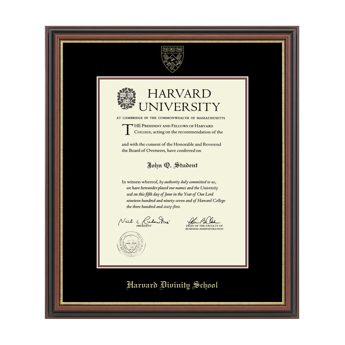 Harvard Gold Embossed Diploma Frame in Gallery or Regency Gold - Image 19