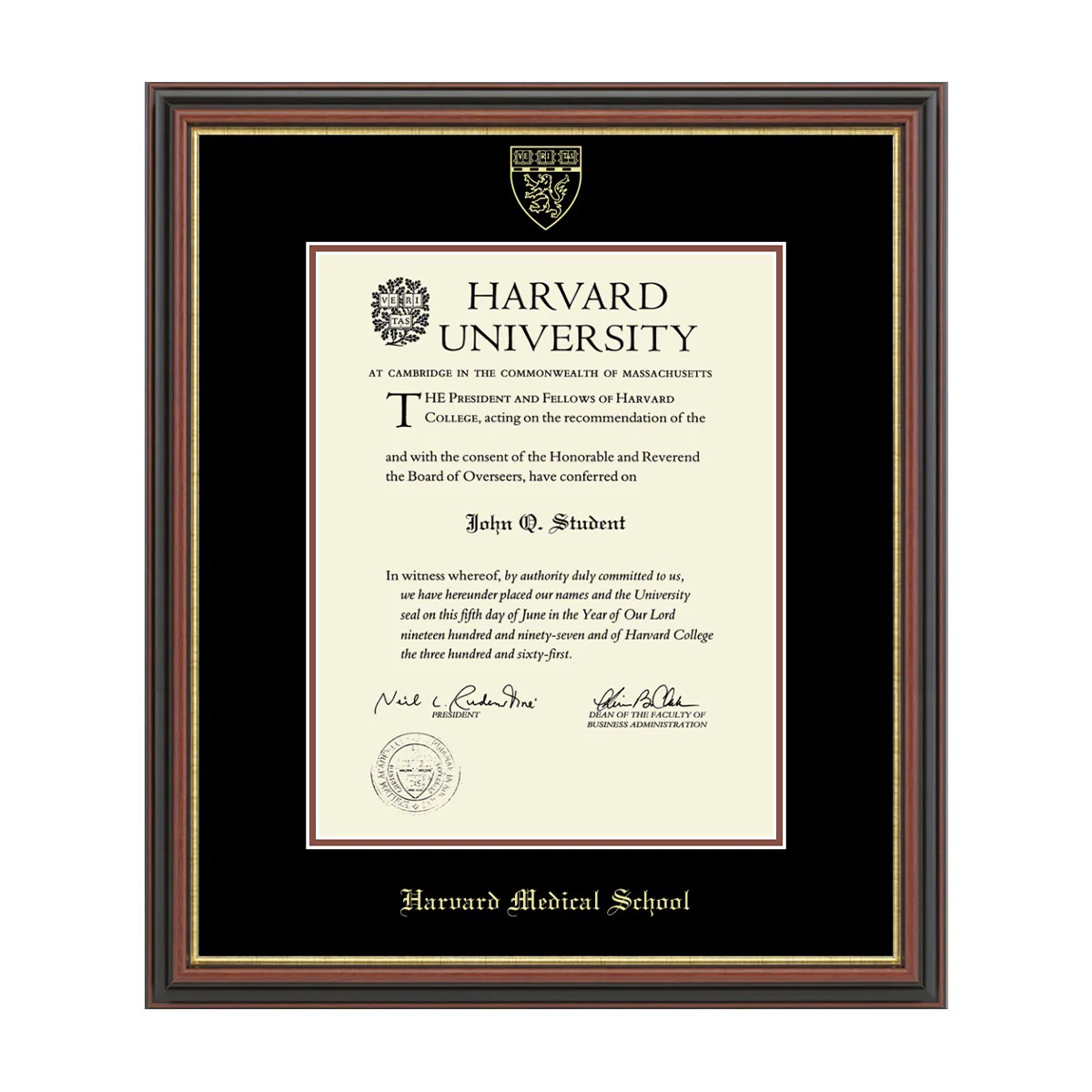 Harvard Gold Embossed Diploma Frame in Gallery or Regency Gold - Image 20