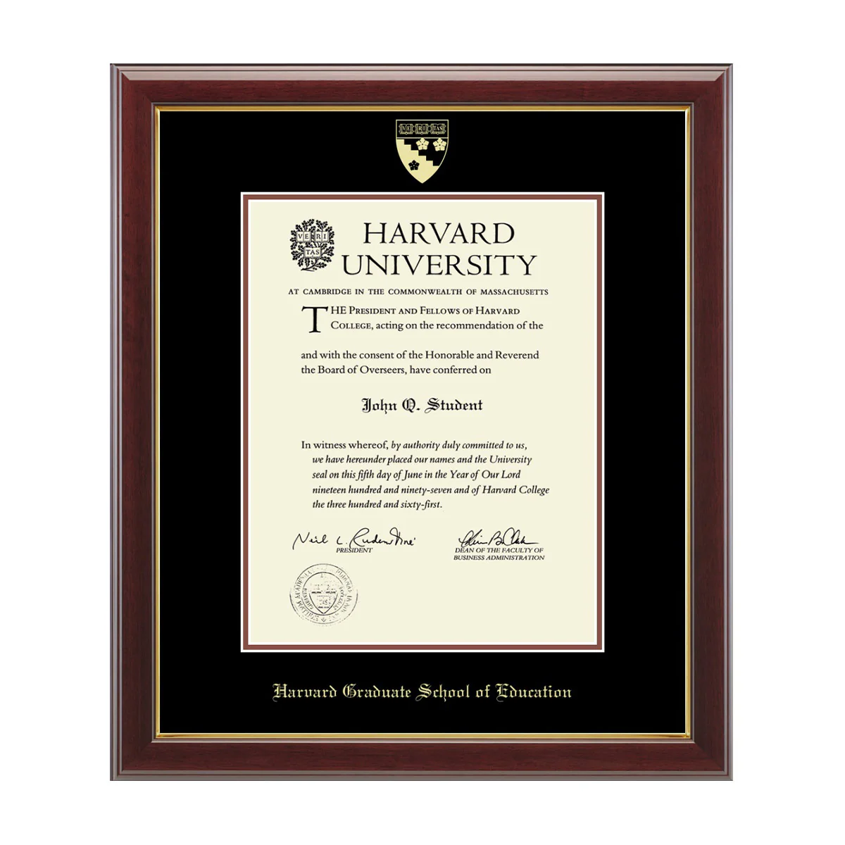 Harvard Gold Embossed Diploma Frame in Gallery or Regency Gold - Image 22