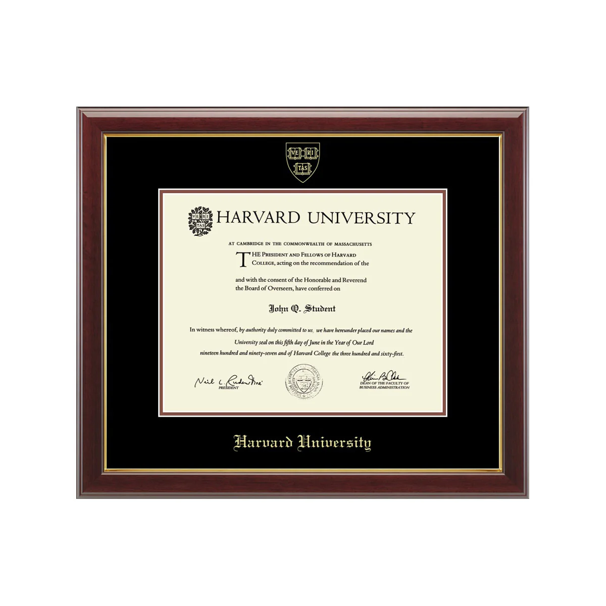 Harvard Gold Embossed Diploma Frame in Gallery or Regency Gold - Image 23