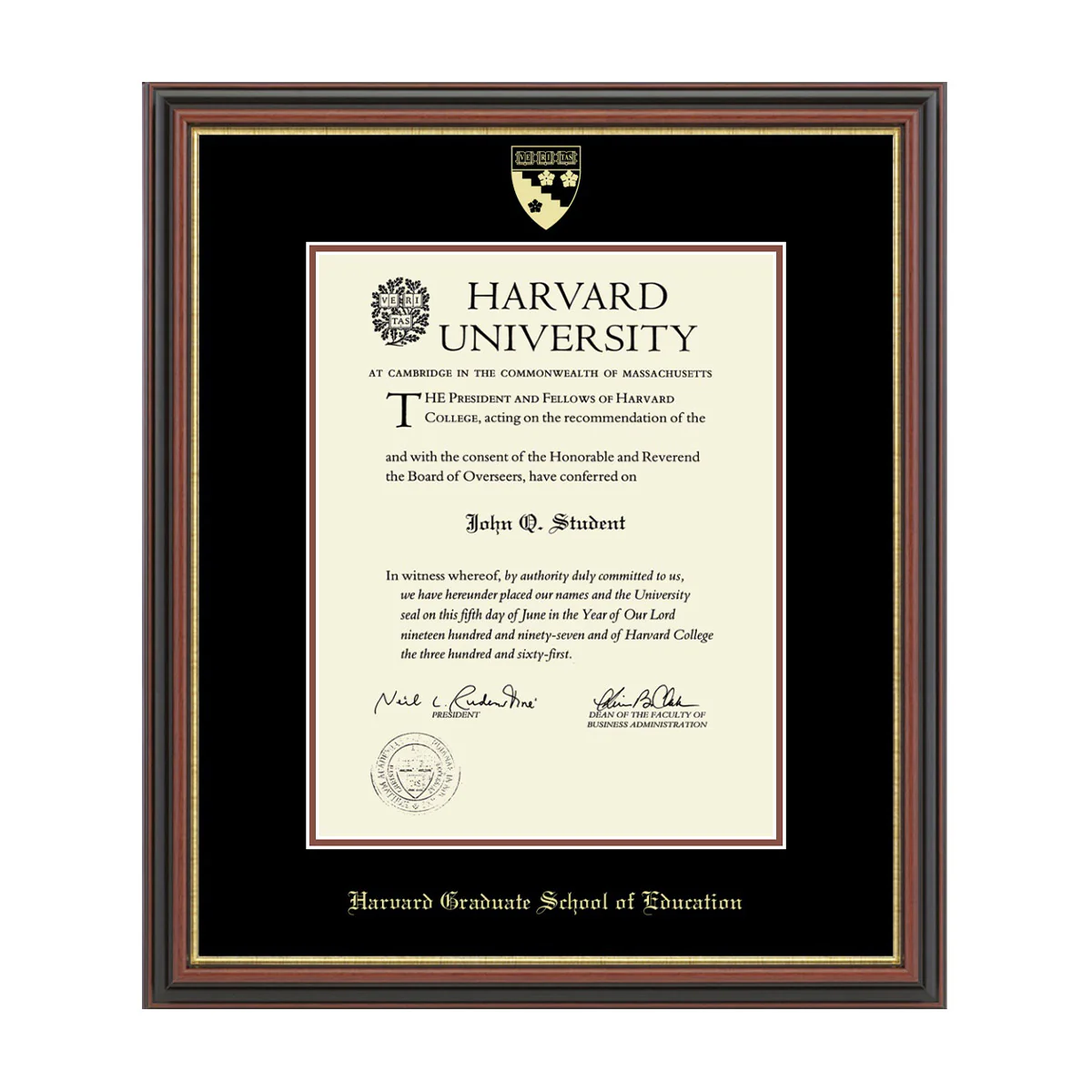 Harvard Gold Embossed Diploma Frame in Gallery or Regency Gold - Image 25