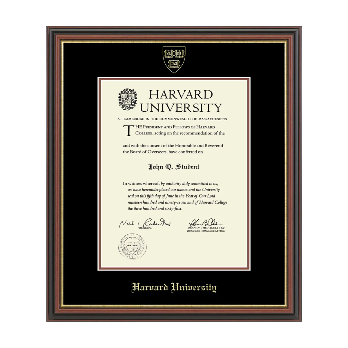 Harvard Gold Embossed Diploma Frame in Gallery or Regency Gold - Image 26