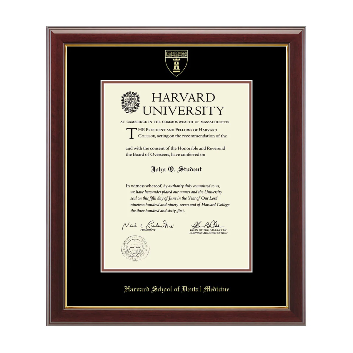 Harvard Gold Embossed Diploma Frame in Gallery or Regency Gold - Image 29