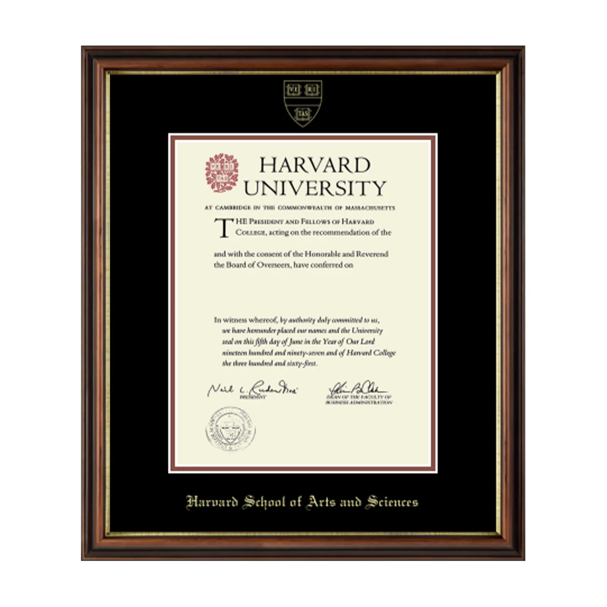 Harvard Gold Embossed Diploma Frame in Gallery or Regency Gold - Image 3