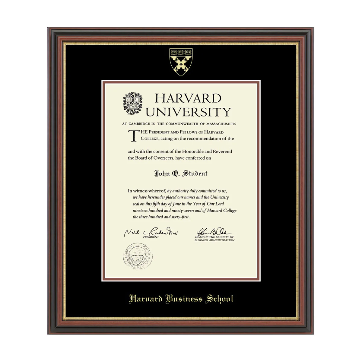 Harvard Gold Embossed Diploma Frame in Gallery or Regency Gold - Image 4