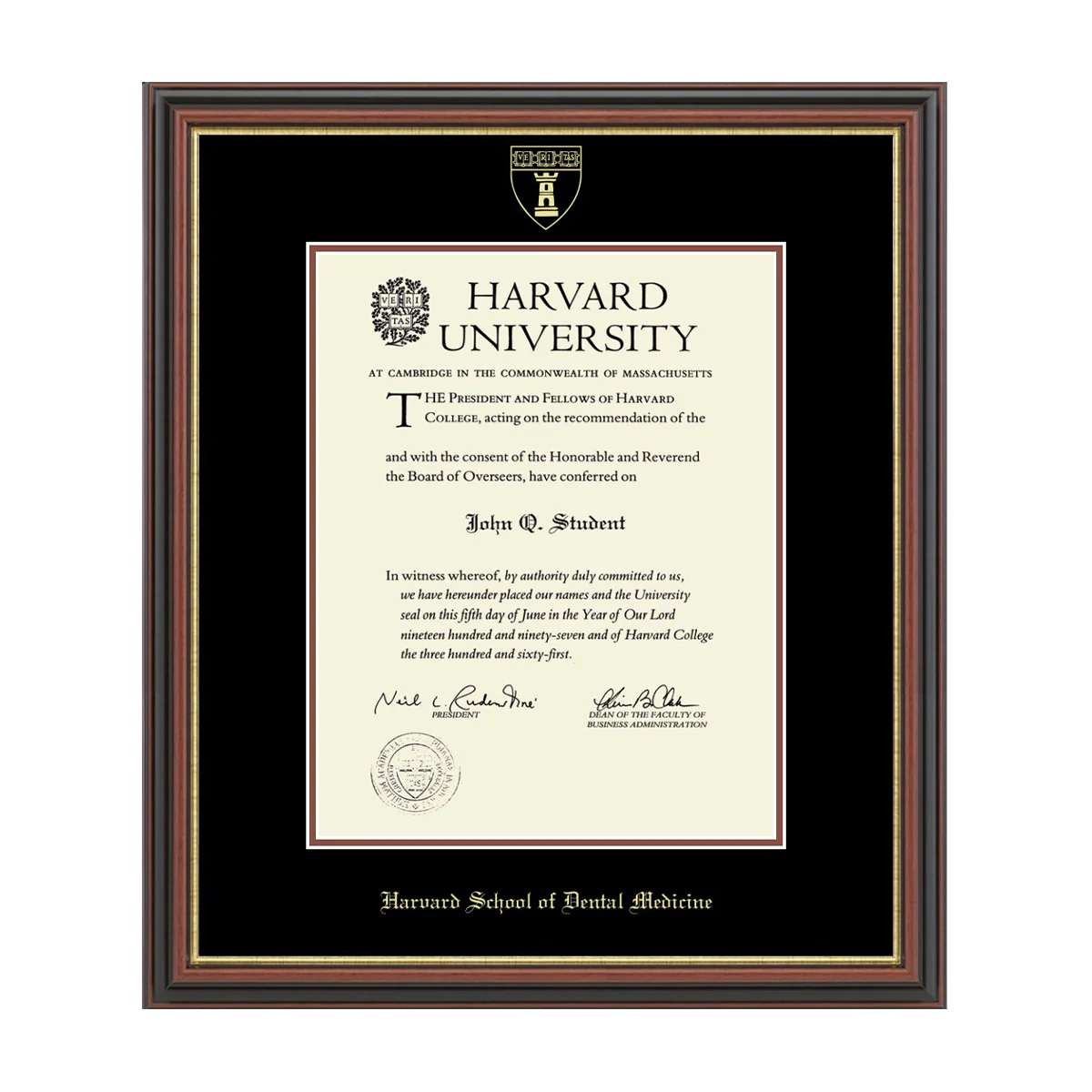 Harvard Gold Embossed Diploma Frame in Gallery or Regency Gold - Image 5