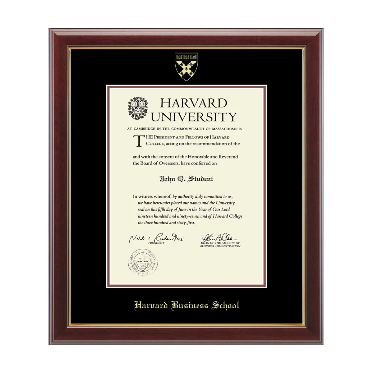 Harvard Gold Embossed Diploma Frame in Gallery or Regency Gold - Image 7