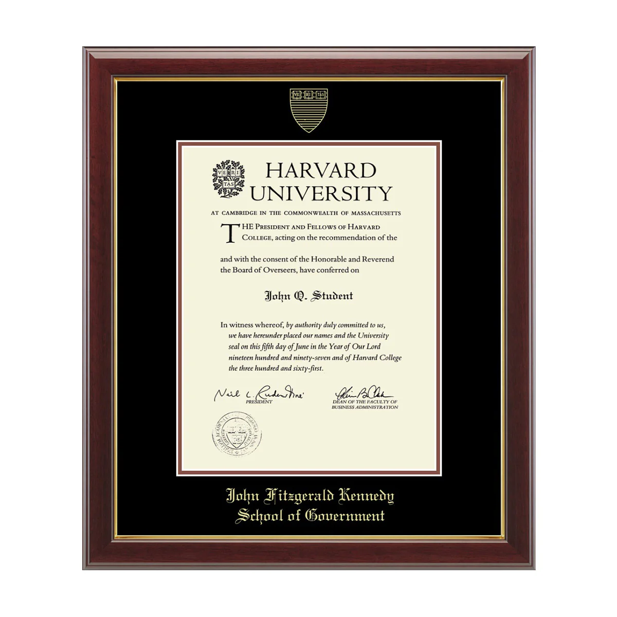 Harvard Gold Embossed Diploma Frame in Gallery or Regency Gold - Image 8