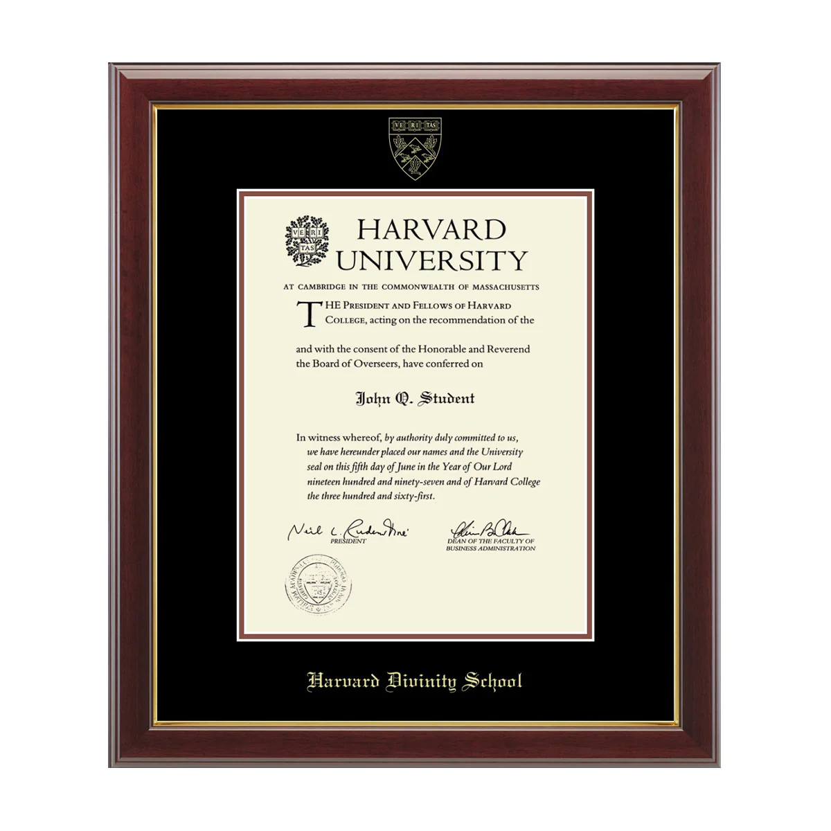 Harvard Gold Embossed Diploma Frame in Gallery or Regency Gold - Image 9