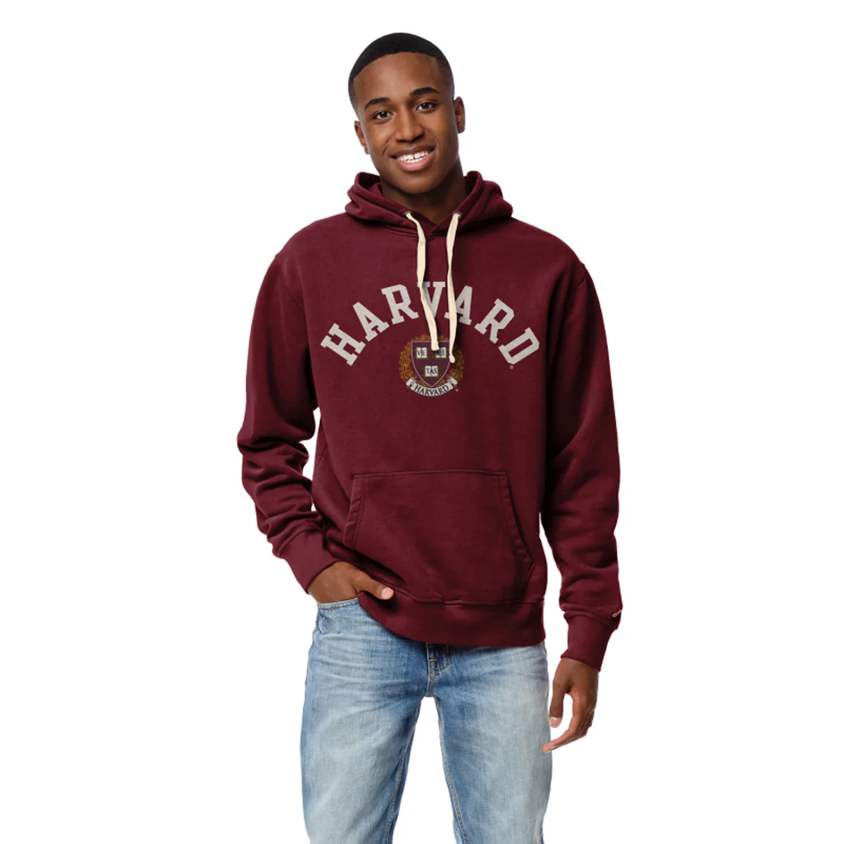 Harvard League Jersey Applique Stadium Hooded Sweatshirt - Image 3