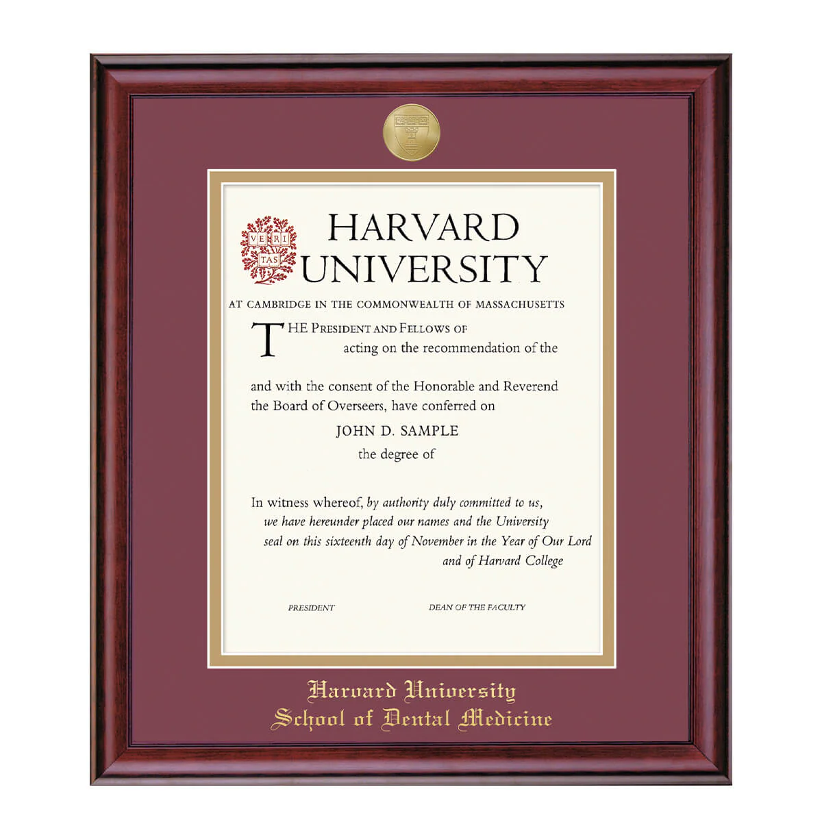 Harvard Medallion Undergraduate or Graduate Diploma Frame - Image 19