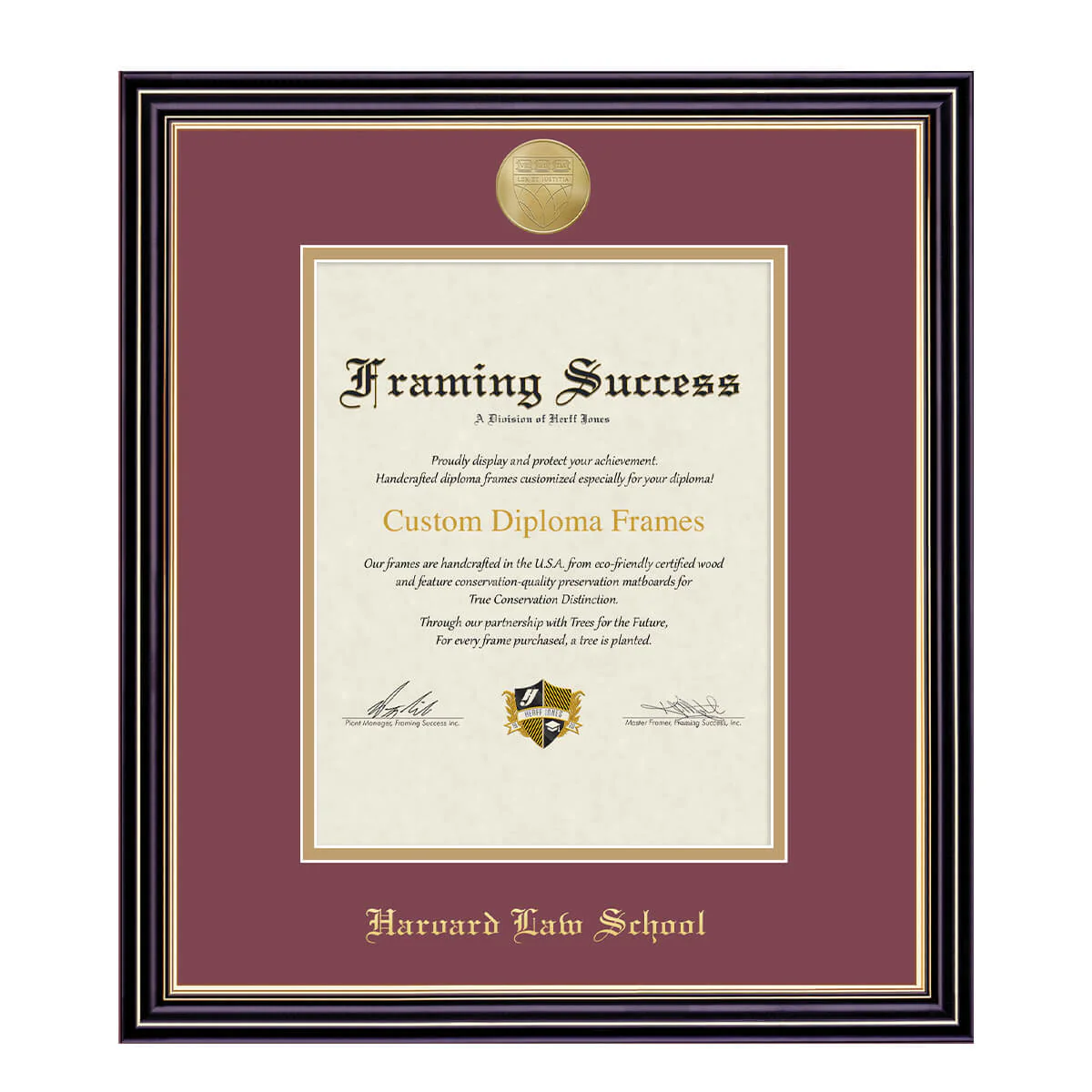 Harvard Medallion Undergraduate or Graduate Diploma Frame - Image 22