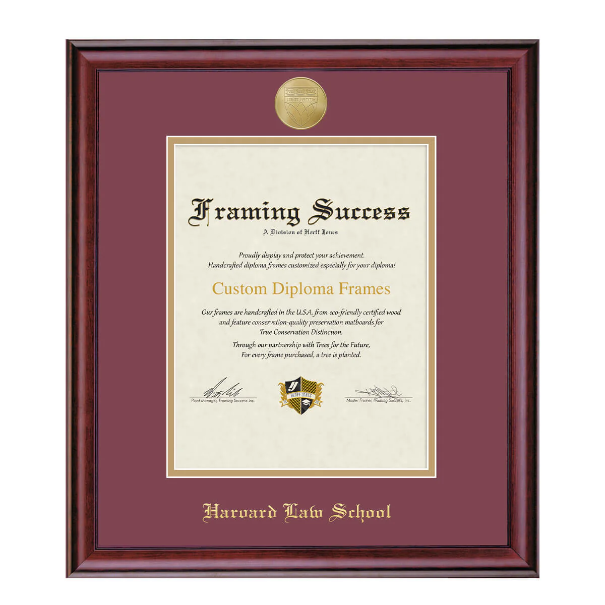 Harvard Medallion Undergraduate or Graduate Diploma Frame - Image 27