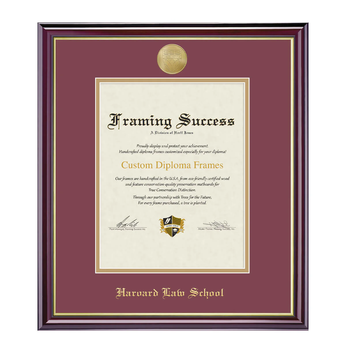 Harvard Medallion Undergraduate or Graduate Diploma Frame - Image 28