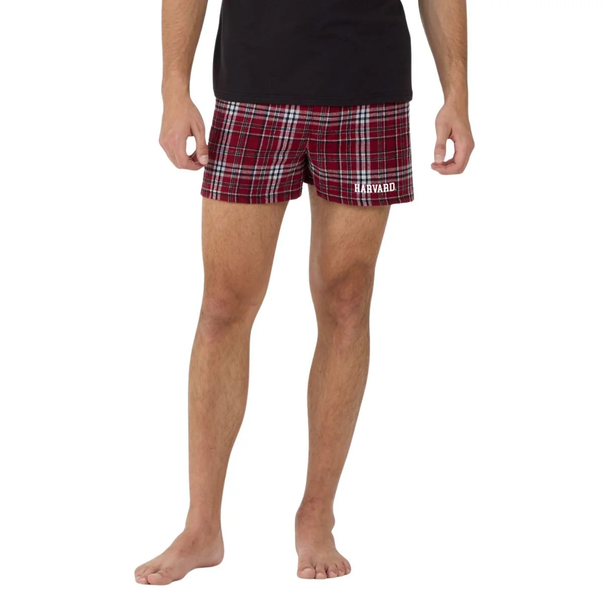 Harvard Men's Essential Plaid Flannel Boxer Shorts - Image 3