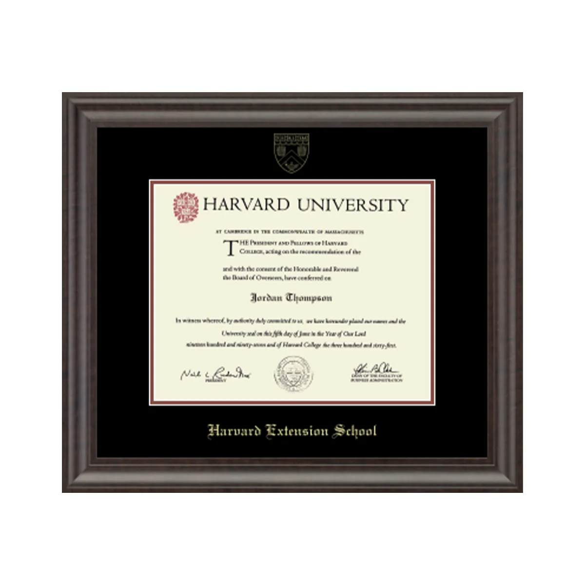 Harvard Recycled Wood Gold Embossed Diploma Frame - Image 13