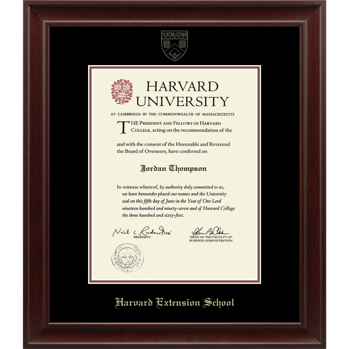 Harvard Recycled Wood Gold Embossed Diploma Frame - Image 18