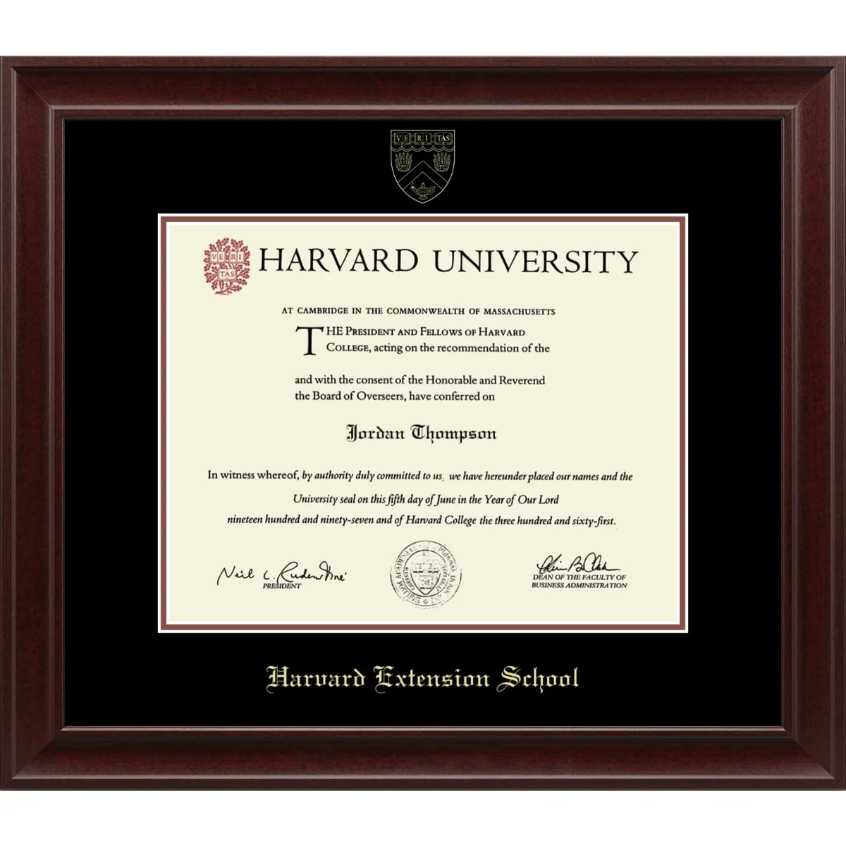 Harvard Recycled Wood Gold Embossed Diploma Frame - Image 23