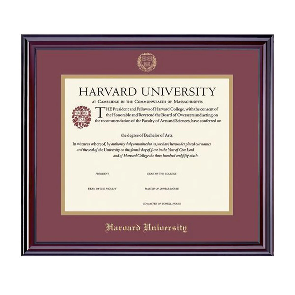 Harvard University Embossed Diploma Frame - Image 15