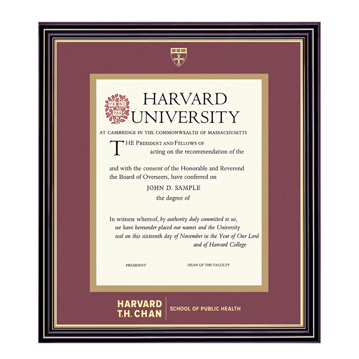 Harvard University Embossed Diploma Frame - Image 29