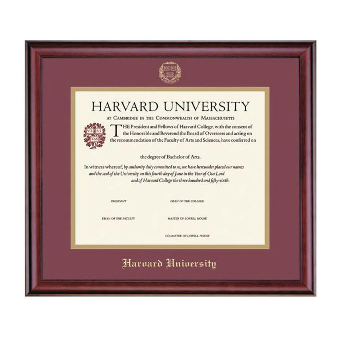 Harvard University Embossed Diploma Frame - Image 33
