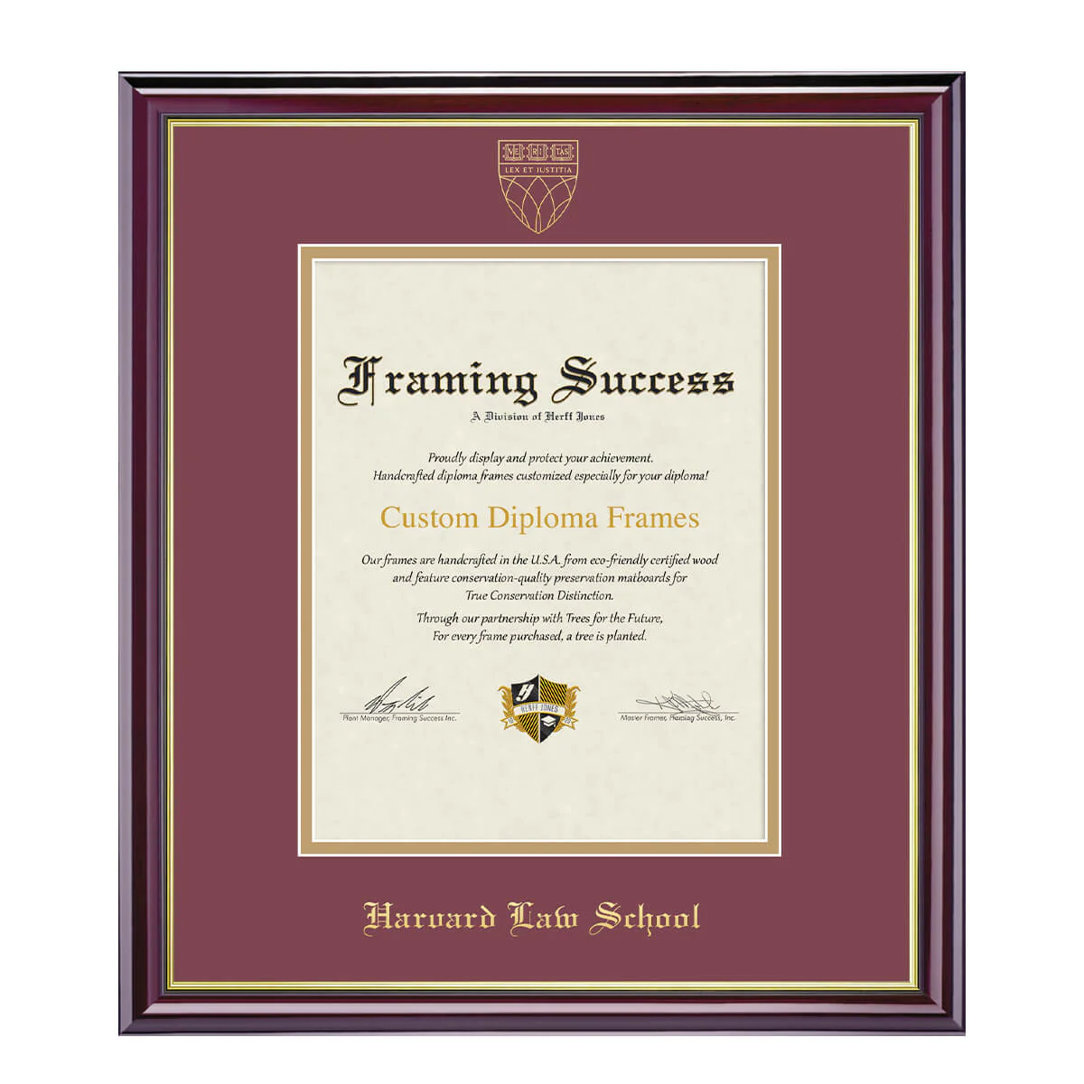 Harvard University Embossed Diploma Frame - Image 8