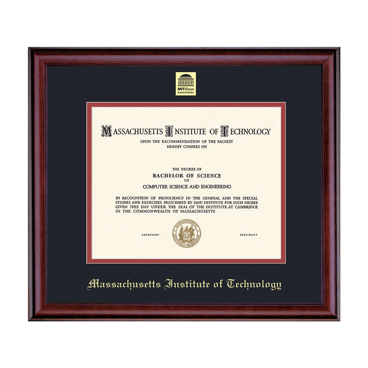 MIT or Sloan Gold Embossed Diploma Frame - Image 3
