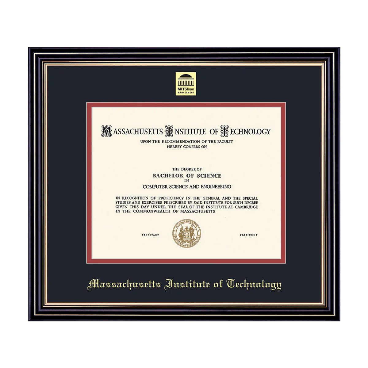 MIT or Sloan Gold Embossed Diploma Frame - Image 4