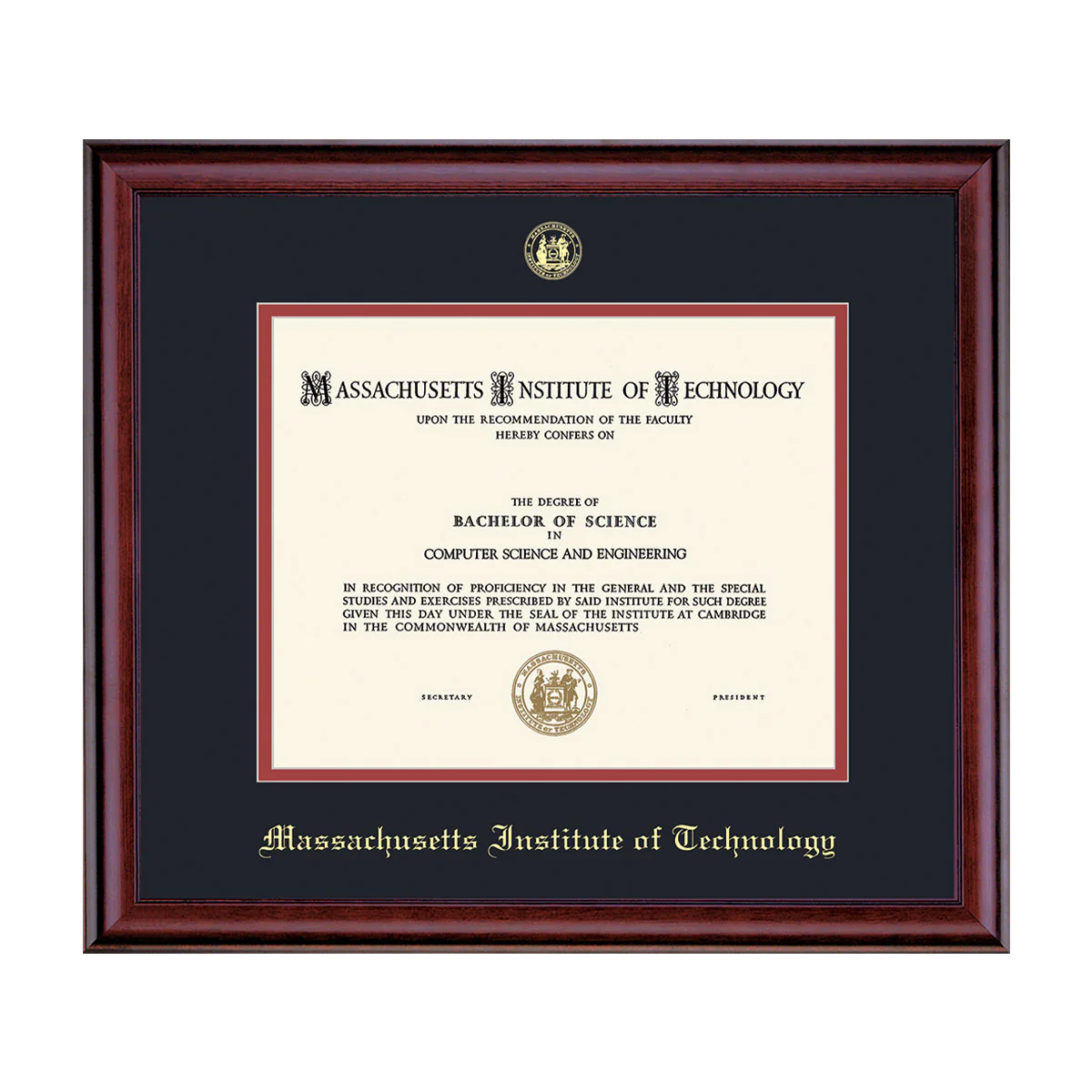 MIT or Sloan Gold Embossed Diploma Frame - Image 5