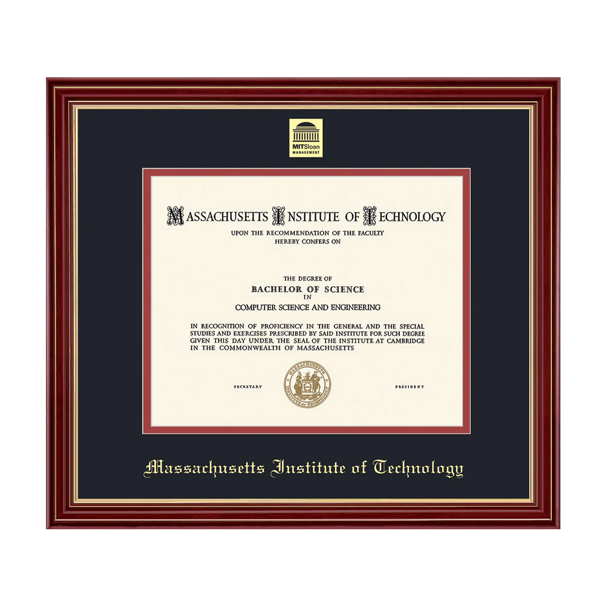 MIT or Sloan Gold Embossed Diploma Frame - Image 6