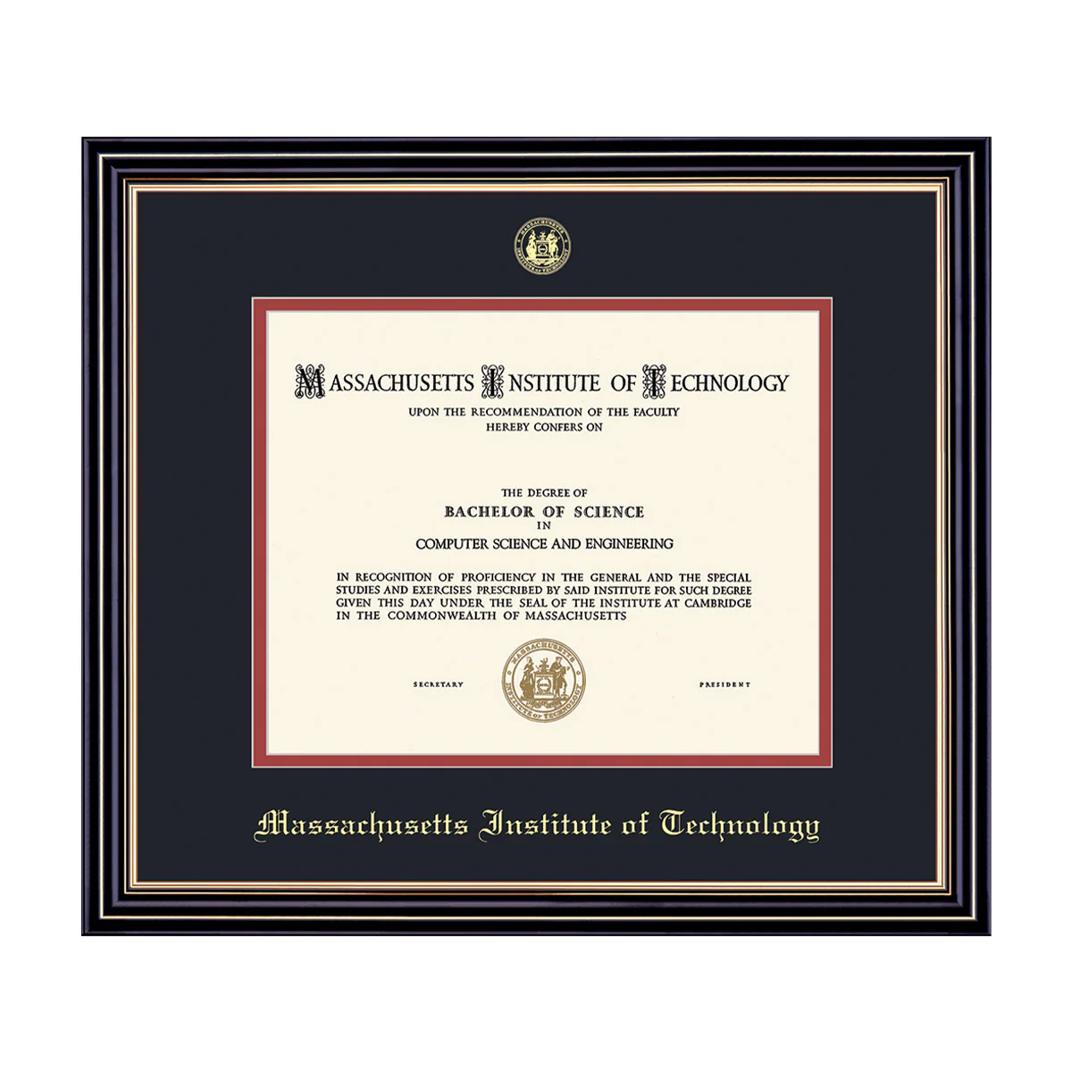 MIT or Sloan Gold Embossed Diploma Frame - Image 7