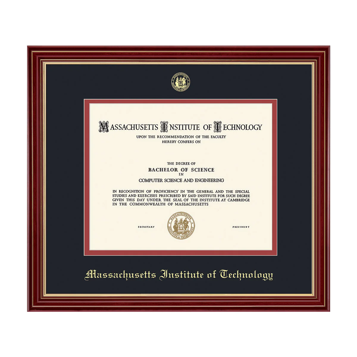 MIT or Sloan Gold Embossed Diploma Frame - Image 8